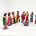 Dyed Wood Nativity (12 pieces)