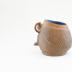 Unglazed Clay Pot with Blue Glaze Inside