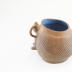 Unglazed Clay Pot with Blue Glaze Inside