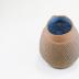 Unglazed Clay Pot with Blue Glaze Inside