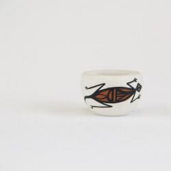 Small Painted Acoma Pot with Lizard Design