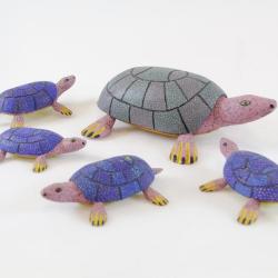 Wood Carved Turtles