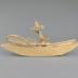 Wood Carved Boat and Fisherman