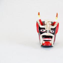 Small devil mask with skeleton