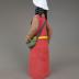 Woman in Red Dress and Green Satchel