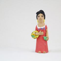 Muñeca Holding Basket and Lime